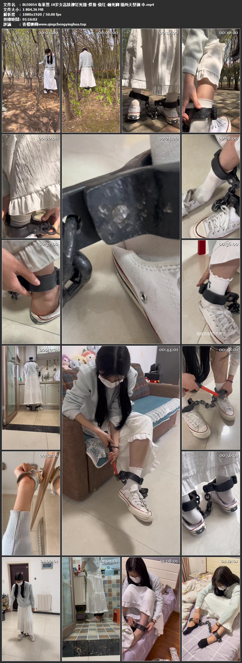 布莱恩 18岁女高铁铆钉死镣 焊接 烧红 砸死脚 镣两天禁锢 中